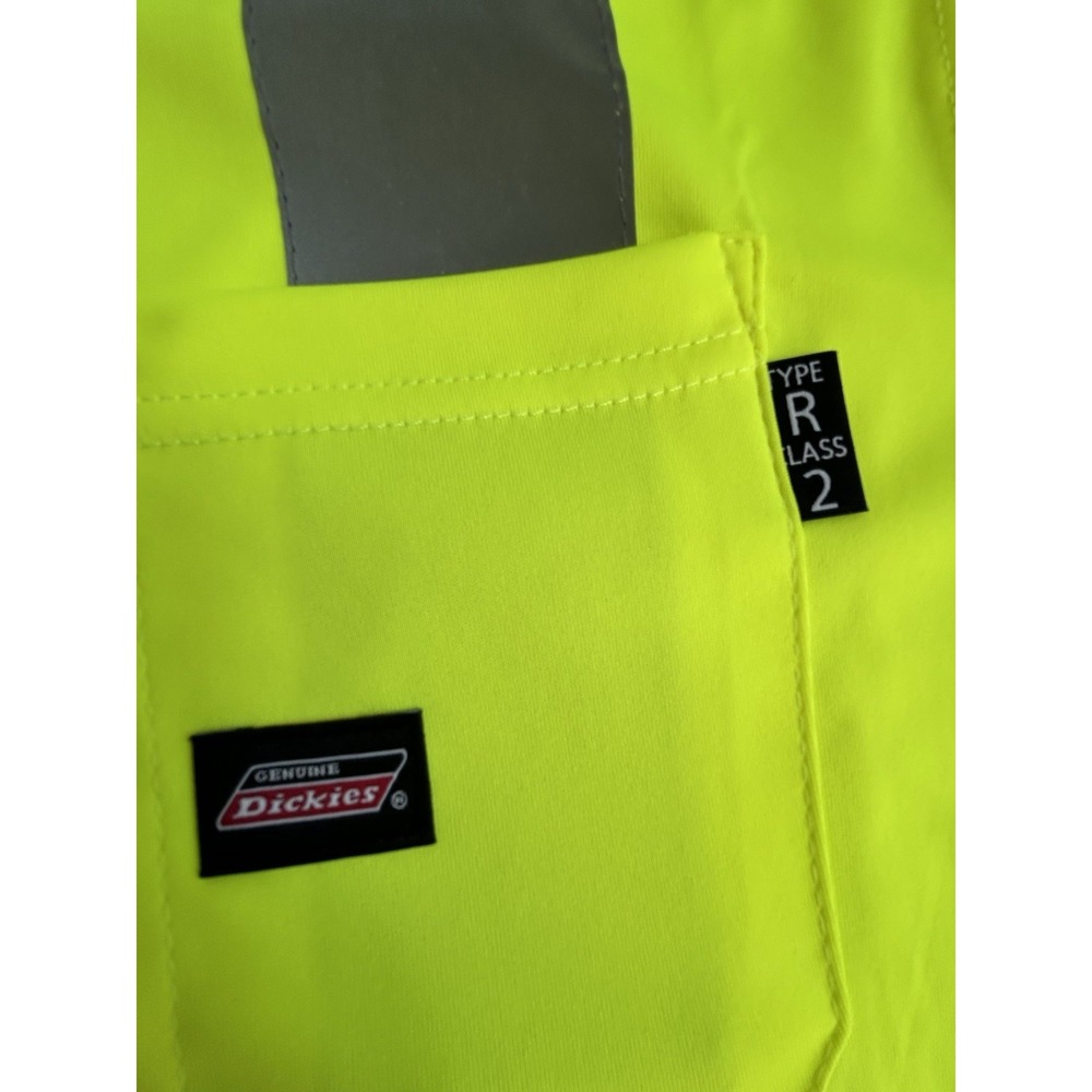 Dickies Mens Neon Hi-Vis Workwear Long Sleeve Safety Shirt Sz XL 3M Scotchlite - Picture 5 of 7